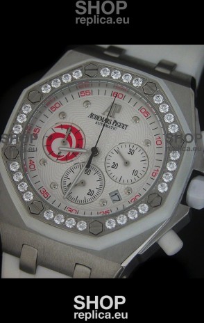 Audemars Piguet Royal Oak Offshore Lady Alinghi Swiss Watch in White Dial