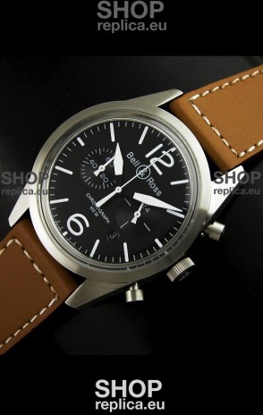 Bell and Ross BR126 Vintage Swiss Quartz Watch in Steel Case