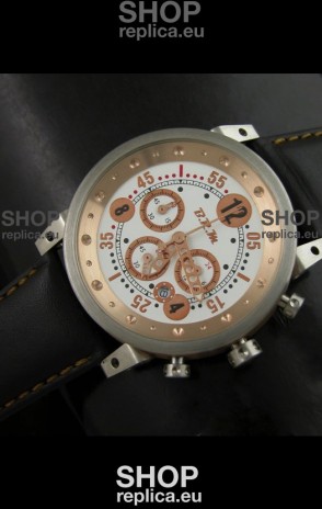 B.R.M.0011G6 Japanese Replica Quartz Watch in Black&Rose Gold Dial