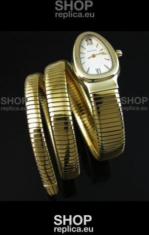 Bvlgari Serpenti Ladies Watch in Japanese Quartz Movement - Gold Plated Case