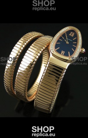 Bvlgari Serpenti Ladies Watch in Japanese Quartz Movement - Diamonds Bezel