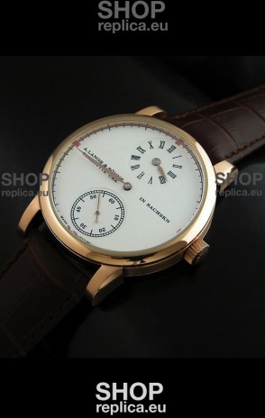 A.Lange & Sohne Glashutte In Sachskn Classic Replica Rose Gold Watch