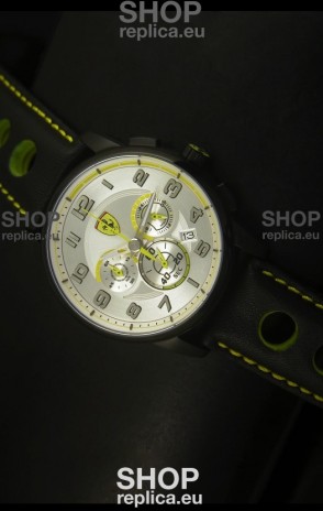 Scuderia Ferrari Heritage SF107 Chronograph Watch in Black Steel