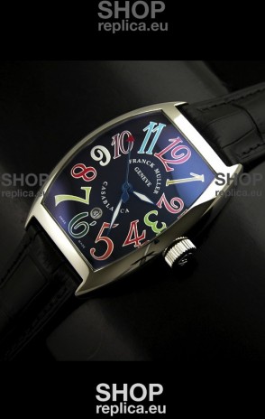 Franck Muller Casa Blanca Japanese Replica Watch in Black Dial