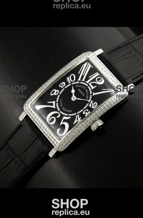 Franck Muller Long Island Japanese Replica Watch in Black Dial