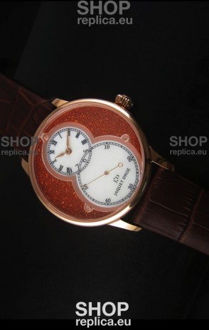 Jaquet Droz Grande Seconde Watch in Red Dial Rose Gold Case 
