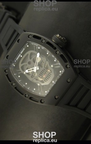 Richard Mille RM052 Skull Tourbillon Swiss Replica Watch in PVD Case