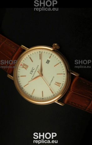 IWC Portofino Automatic Pink Gold Top Grade Japanese Replica Watch