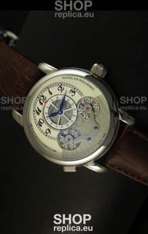 Mont Blanc Nicolas Riessec Stainless Steel Case in White Dial