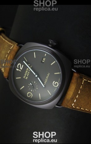 Panerai Radiomir PAM505 Black Seal 3 Days Edition with DLC Coated Case Swiss Watch 