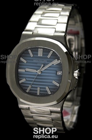 Patek Philippe Nautilus Jumbo Swiss Replica Watch in Blue Dial