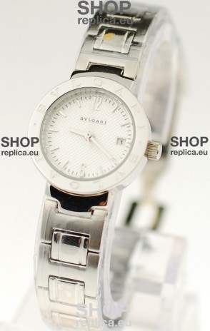 Bvlgari Quartz Japanese Steel Watch in Silver Dial