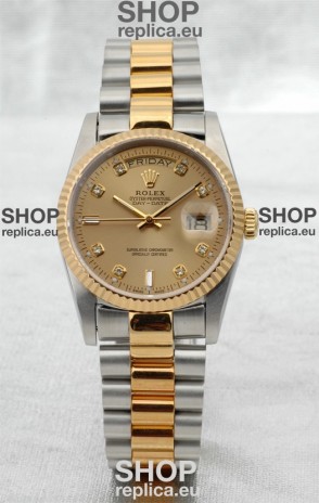 Rolex Day Date Two Tone Swiss Replica Watch