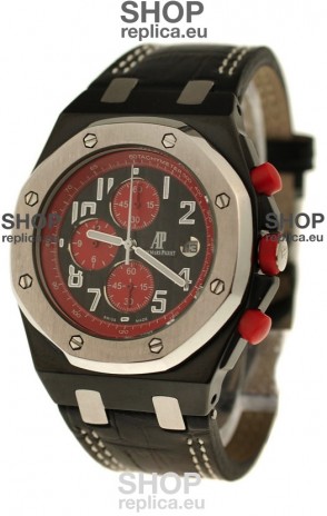 Audemars Piguet Royal Oak Offshore Limited Edition SingaporeGP 2008 Japanese PVD Watch in Black Dial
