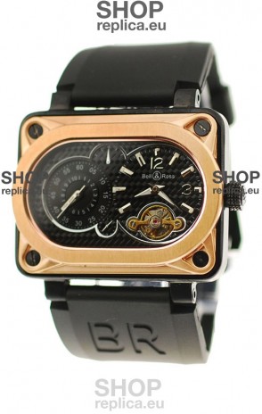 Bell and Ross BR Minuteur Tourbillon Japanese Replica Gold Watch