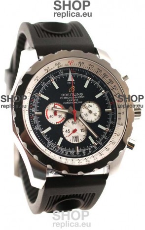 Breitling Chrono-Matic Chronometre Japanese Replica Watch in Black Dial