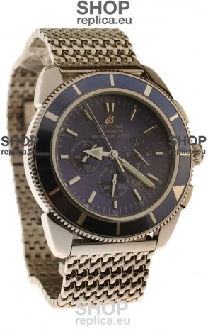 Breitling Chronometre Japanese Replica Watch in Blue Dial