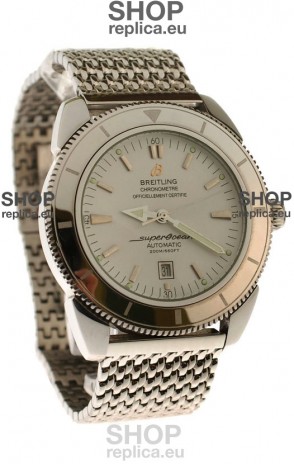 Breitling Chronometre Japanese Replica Automatic Watch in White Dial