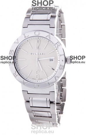 Bvlgari Quartz Japanese Replica Watch in Silver Dial