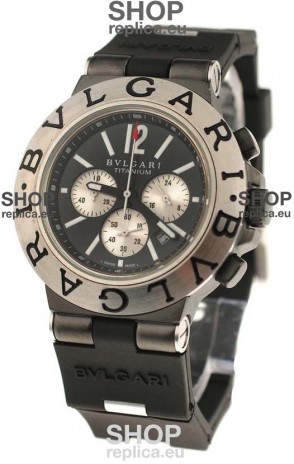 Bvlgari Scuba Swiss Body Japanese Steel Watch in Steel Bezel