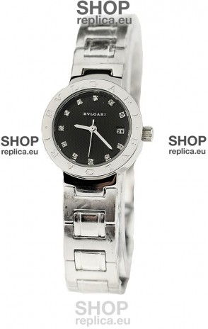 Bvlgari Quartz Japanese Watch in Black Dial