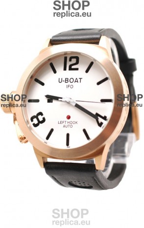 U-Boat Classico Japanese Gold Watch in White Dial
