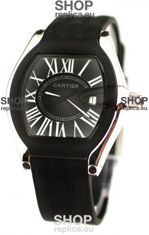 Cartier Roadster Japanese Replica Watch in Black