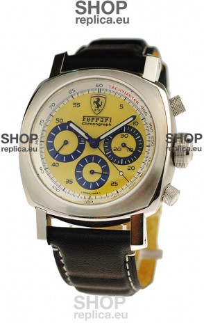 Ferrari by Panerai Scuderia Chronograph Swiss Replica Watch in Yellow Dial