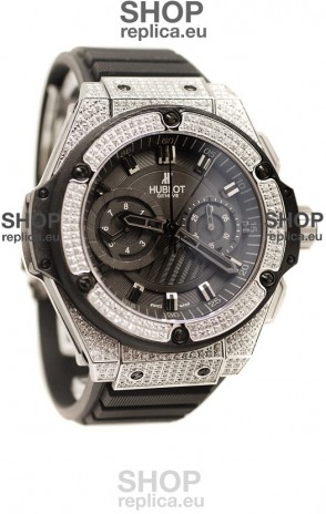 Hublot Gold Big Bang King Power Diamond Swiss Replica Watch