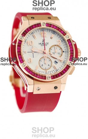 Hublot Gold Big Bang Tutti Fruitti Red Swiss Replica Watch
