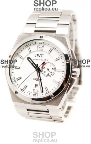 IWC Big Ingenieur Japanese Replica Steel Watch in White Dial