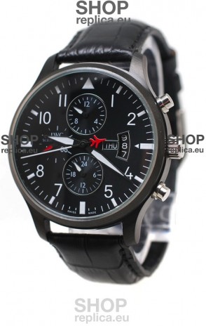 IWC Pilot Spitfire Automatic Japanese PVD Watch in Black 