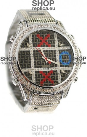 Jacob & Co Diamond Japanese Replica Watch in Black Dial