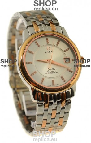 Omega Co-Axial Deville Japanese Rose Gold Watch 