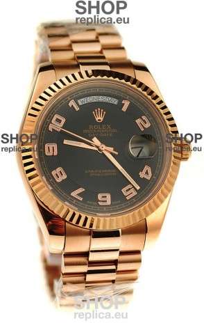 Rolex Day Date Pink Gold Japanese Replica Watch