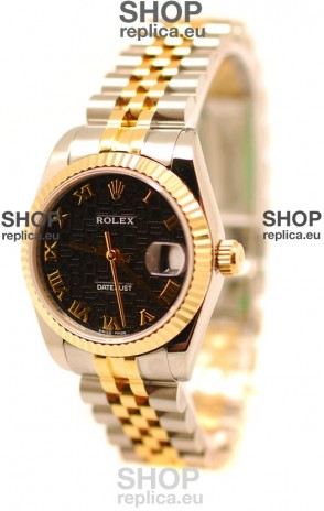 Rolex DateJust Mid-Sized Japanese Replica Two Tone Watch