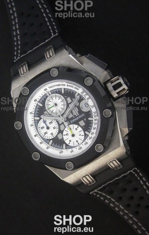 Audemars Piguet Royal Oak Offshore Rubens Barrichello Titanium Swiss Watch - Secs hand 12 O Clock