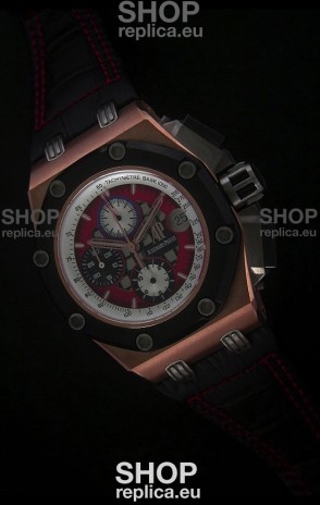 Audemars Piguet Royal Oak Offshore Rubens Barrichello Pink Gold Watch - Secs hand 12 O clock