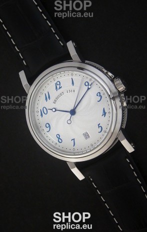 Breguet De La Marine Swiss Replica Steel Watch in White Dial