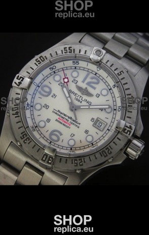 Breitling Superocean Swiss Replica Watch in White Dial