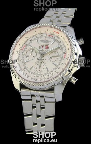 Breitling Bentley 6.75 in Swiss Replica Watch in Off White Dial
