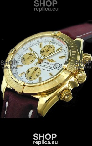 Breitling Evolution Swiss Replica Watch in Gold Case