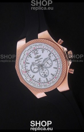 Breitling Bentley Chronograph Japanese Replica Watch in White Dial