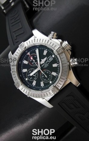 Breitling Super Avenger Swiss Watch in Black Dial - Ultimate Mirror Replica 