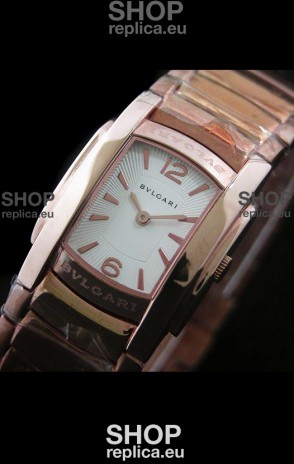 Bvlgari Assioma Japanese Replica Quartz Watch in White Dial
