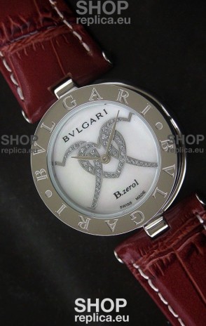 Bvlgari B.zerol Japanese Replica Quartz Watch in White Dial