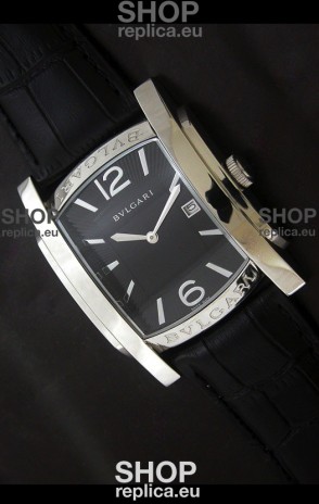 Bvlgari Assioma Japanese Replica Quartz Watch in Black Dial