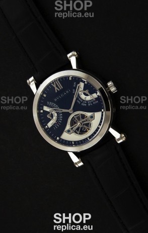 Bvlgari Sotirio Japanese Replica Automatic Watch in Blue Dial