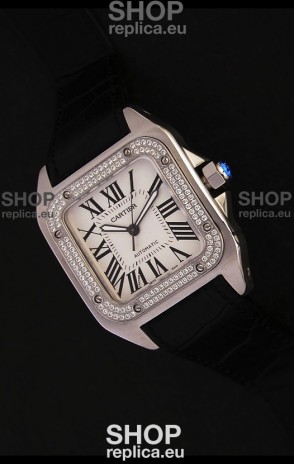 Cartier Santos in Swiss Replica Watch in White Dial