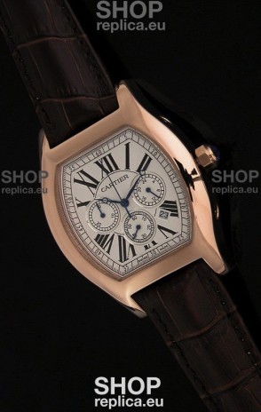 Cartier Tortue Japanese Replica Watch in White Dial